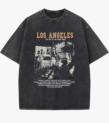 Black Oversize Graphic Tee