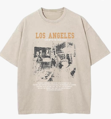 Apricot Oversized Graphic Tee