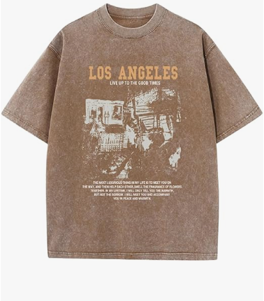 Brown Oversized Graphic Tee